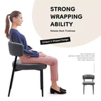 Okak Chaises de salle à manger, lot de 4, avec cadre métallique robuste, chaises de salle à manger modernes avec dossier incurvé, chaises sans accoudoirs pour salle à manger