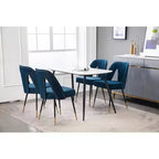 Chaises de salle à manger TUYOHW incurvées et à dossier ouvert avec clous décoratifs, lot de 2 chaises de cuisine en velours avec pieds en métal, chaises de salle à manger modernes pour salon