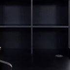 TUYOHW Bureau d'angle en L, Bureau informatique avec huche et étagère, Bureau d'étude 2 en 1 avec tiroirs et armoires, Bureau de travail moderne pour le bureau et l'étude