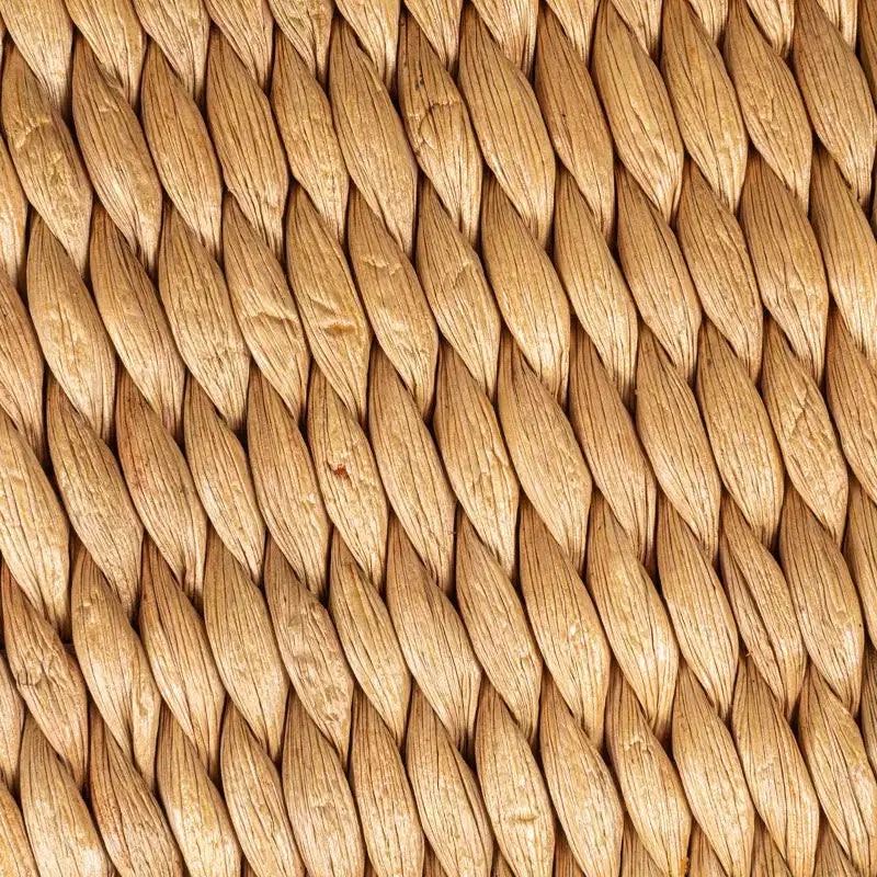 Tabouret en jacinthe d'eau tressée Storied Home, finition naturelle