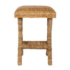Tabouret en jacinthe d'eau tressée Storied Home, finition naturelle
