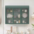 Meubles hauts de 91,4 cm de large pour buanderie, placards muraux en verre acrylique, armoire à pharmacie pour cuisine, garage, buanderie, 3 portes