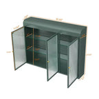 Meubles hauts de 91,4 cm de large pour buanderie, placards muraux en verre acrylique, armoire à pharmacie pour cuisine, garage, buanderie, 3 portes
