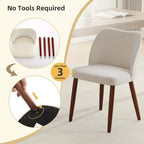 Chaises de salle à manger modernes - Chaises de cuisine rembourrées avec dossier haut, sièges épais rembourrés et pieds en bois, idéales pour la salle à manger/la cuisine