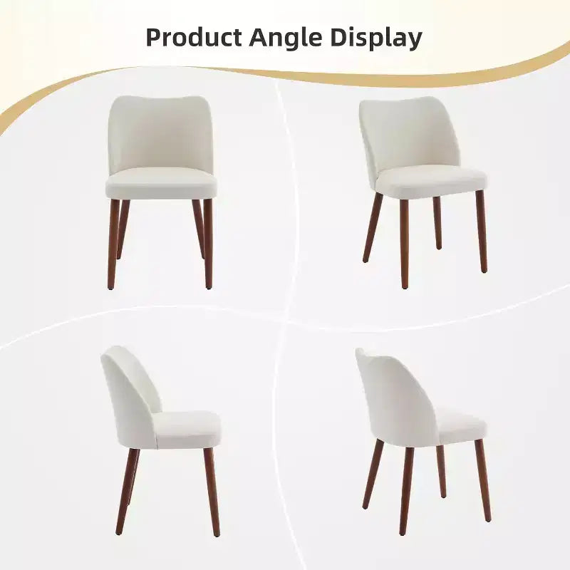 Chaises de salle à manger modernes - Chaises de cuisine rembourrées avec dossier haut, sièges épais rembourrés et pieds en bois, idéales pour la salle à manger/la cuisine