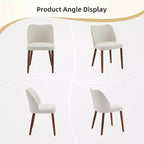 Chaises de salle à manger modernes - Chaises de cuisine rembourrées avec dossier haut, sièges épais rembourrés et pieds en bois, idéales pour la salle à manger/la cuisine