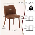 Chaises de salle à manger modernes - Chaises de cuisine rembourrées avec dossier haut, sièges épais rembourrés et pieds en bois, idéales pour la salle à manger/la cuisine