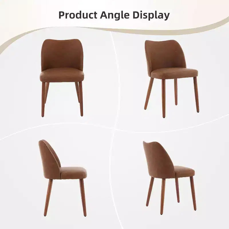 Chaises de salle à manger modernes - Chaises de cuisine rembourrées avec dossier haut, sièges épais rembourrés et pieds en bois, idéales pour la salle à manger/la cuisine