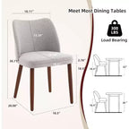 Chaises de salle à manger modernes - Chaises de cuisine rembourrées avec dossier haut, sièges épais rembourrés et pieds en bois, idéales pour la salle à manger/la cuisine