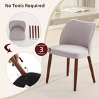 Chaises de salle à manger modernes - Chaises de cuisine rembourrées avec dossier haut, sièges épais rembourrés et pieds en bois, idéales pour la salle à manger/la cuisine