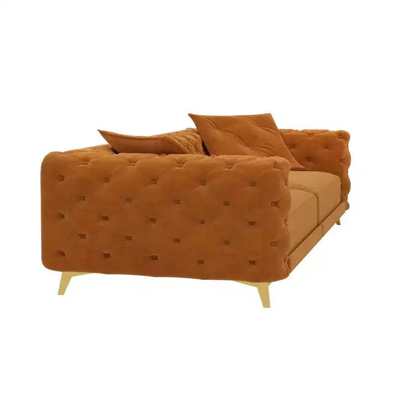 Canapé-Lit Moderne King Size avec Ottomane Mobile, Canapé-Lit Extractible en Velours Profond pour Salon ou Chambre d'amis - Panipeachy