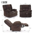 Fauteuil inclinable à bascule TUYOHW pour adultes, fauteuil de salon avec 3 modes de relaxation, fauteuil pour salon, chambre, bureau, capacité de 150 kg