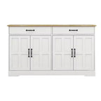 sumyeg 55.91 Farmhouse Sideboard Buffet Cabinet with 2 Drawers and 4 Doors for Dining Storage