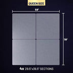 Continental Sleep, Sur-matelas rigide en bois massif de qualité supérieure de 38 mm pour lit superposé, cadre de lit Queen Size, support de matelas en 4 pièces