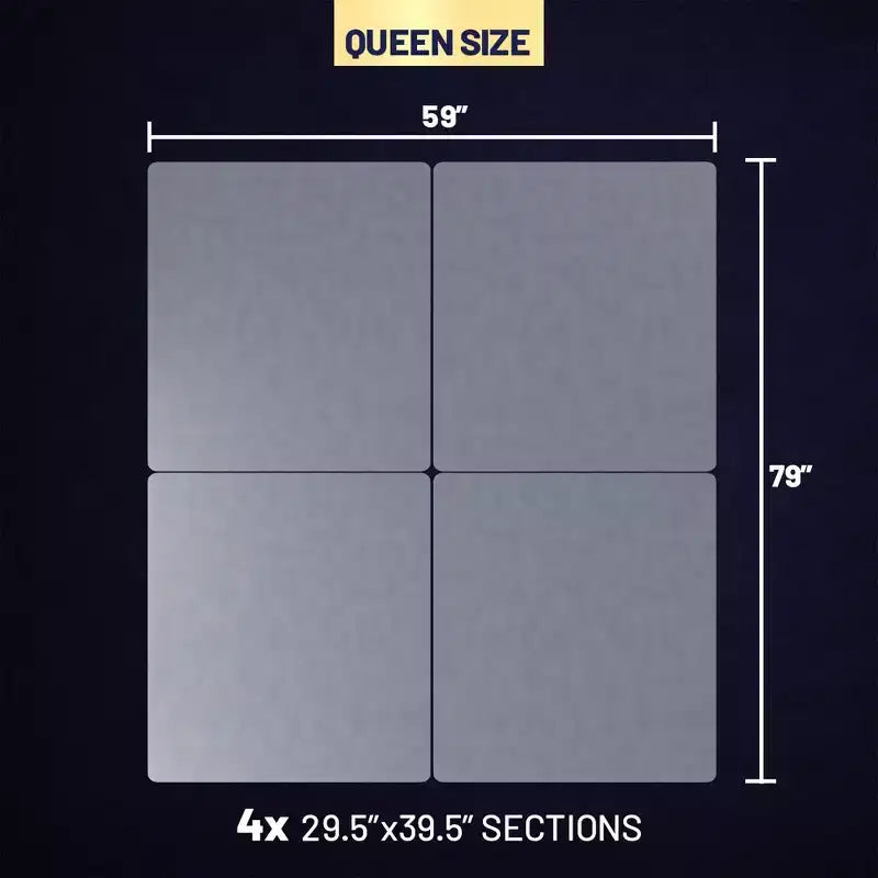 Continental Sleep, Sur-matelas rigide en bois massif de qualité supérieure de 38 mm pour lit superposé, cadre de lit Queen Size, support de matelas en 4 pièces
