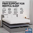 Continental Sleep, Sur-matelas rigide en bois massif de qualité supérieure de 38 mm pour lit superposé, cadre de lit Queen Size, support de matelas en 4 pièces
