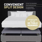 Continental Sleep, Sur-matelas rigide en bois massif de qualité supérieure de 38 mm pour lit superposé, cadre de lit Queen Size, support de matelas en 4 pièces