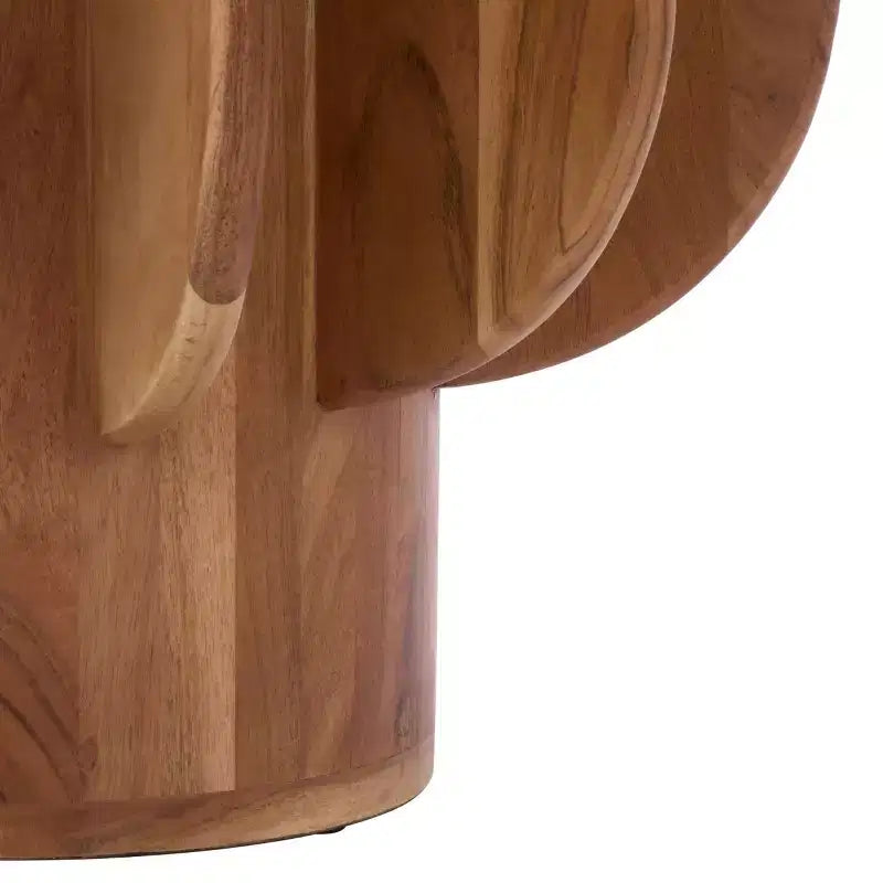 Table d'appoint Marata en verre - ACC3222 - Verre/Noyer - Safavieh