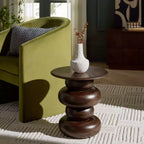Table d'appoint ronde Nube - ACC3255 - Marron foncé - Safavieh