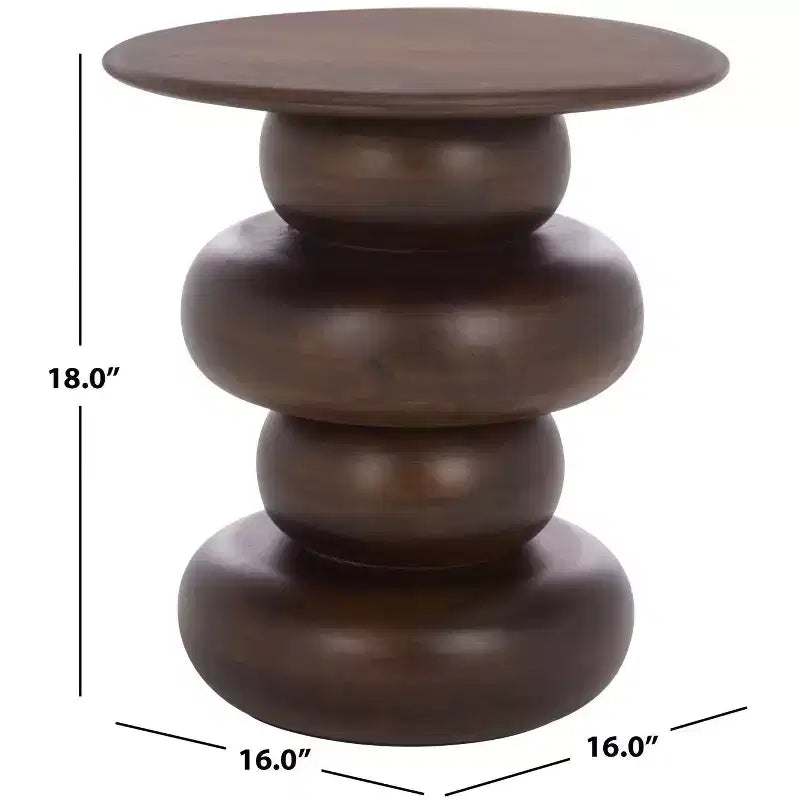 Table d'appoint ronde Nube - ACC3255 - Marron foncé - Safavieh