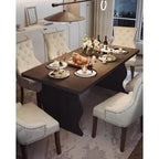 Table à manger moderne Lantine pour 4 à 6 personnes, table de cuisine rectangulaire noire de 160 cm, meubles de cuisine et de salle à manger en bois