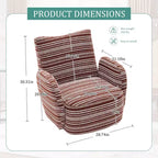 Fauteuil d'appoint pivotant moderne TUYOHW avec canapé simple de loisirs rembourré à rayures et accoudoirs à support métallique, fauteuil pivotant pour salon, chambre à coucher