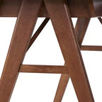 TUYOHW 57 Bureau d'ordinateur en bois d'hévéa avec 1 tiroir, pieds en A, bureau pour jeux, études, bureau, petits espaces, noyer