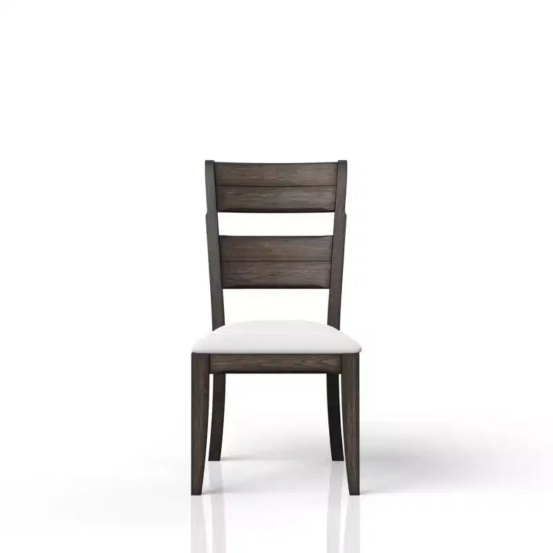 Chaise d'appoint GDFStudio Sheng moderne en bois avec assise rembourrée
