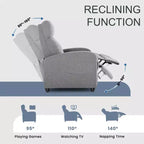 Fauteuil inclinable Zeus & Ruta avec poches latérales, réglable de 90 à 160°, et éponge haute résilience