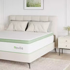 Matelas hybride en mousse à mémoire de forme et ressorts ensachés Novilla 12 pouces, fermeté moyenne, en boîte, isolation des mouvements