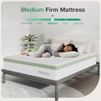 Matelas hybride en mousse à mémoire de forme et ressorts ensachés Novilla 12 pouces, fermeté moyenne, en boîte, isolation des mouvements