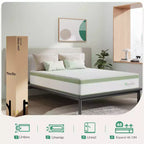 Matelas hybride en mousse à mémoire de forme et ressorts ensachés Novilla 12 pouces, fermeté moyenne, en boîte, isolation des mouvements