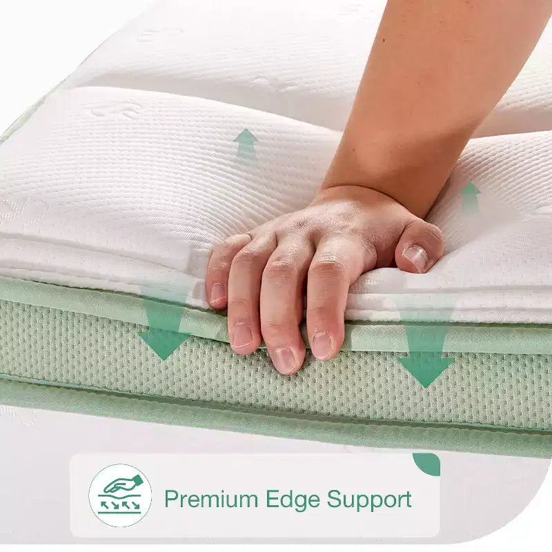 Matelas hybride en mousse à mémoire de forme et ressorts ensachés Novilla 12 pouces, fermeté moyenne, en boîte, isolation des mouvements