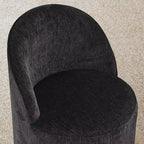 Ensemble table de salle à manger 6 personnes, table ovale 79 po et chaises baquets sans accoudoirs en tissu chenille avec roulettes, parfait pour les cuisines - Panipeachy