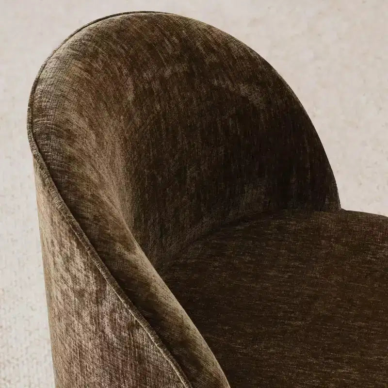 Ensemble table de salle à manger 6 personnes, table ovale 79 po et chaises baquets sans accoudoirs en tissu chenille avec roulettes, parfait pour les cuisines - Panipeachy