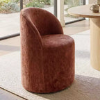 Ensemble table de salle à manger 6 personnes, table ovale 79 po et chaises baquets sans accoudoirs en tissu chenille avec roulettes, parfait pour les cuisines - Panipeachy