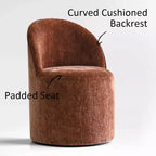 Ensemble table de salle à manger 6 personnes, table ovale 79 po et chaises baquets sans accoudoirs en tissu chenille avec roulettes, parfait pour les cuisines - Panipeachy