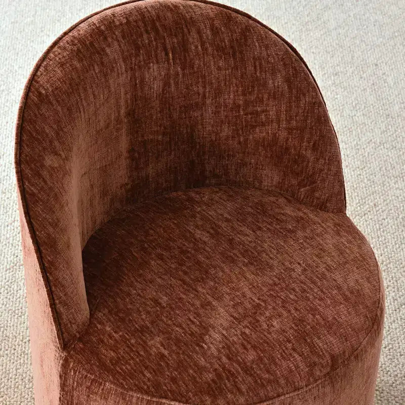 Ensemble table de salle à manger 6 personnes, table ovale 79 po et chaises baquets sans accoudoirs en tissu chenille avec roulettes, parfait pour les cuisines - Panipeachy
