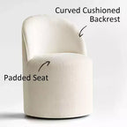 Ensemble table de salle à manger 6 personnes, table ovale 79 po et chaises baquets sans accoudoirs en tissu chenille avec roulettes, parfait pour les cuisines - Panipeachy