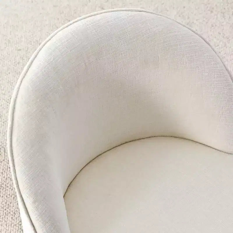 Ensemble table de salle à manger 6 personnes, table ovale 79 po et chaises baquets sans accoudoirs en tissu chenille avec roulettes, parfait pour les cuisines - Panipeachy