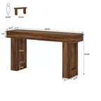 MAYEERTY Table console de style rustique de 160 cm, table d'appoint rustique pour entrée