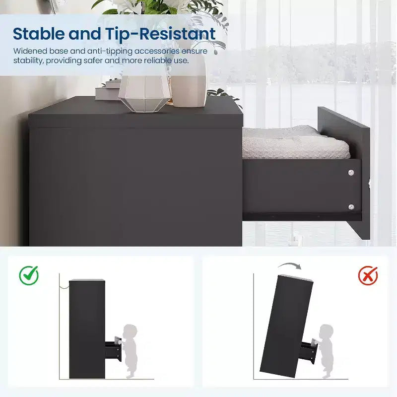 Commodes à 4 tiroirs en bois pour chambre à coucher, commode en bois avec poignées dorées, table de chevet moderne, meuble de rangement en bois.