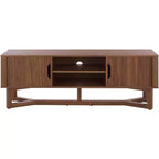 Ilyum 2 Shelf Tambour Doors Sideboard - MED3110 - Walnut - Safavieh