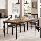 Table à manger rectangulaire, table de cuisine rustique de style ferme avec grand plateau, longue table de salle à manger en bois, table de dînette et de réception pour fêtes