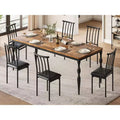 Rectangular Dining Table, Rustic Farmhouse Kitchen Table with Large Tabletop, Long Wooden Dining Room Table, Dinette and Dinner Desk for Party