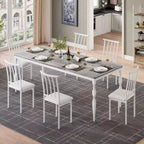 Table à manger rectangulaire, table de cuisine rustique de style ferme avec grand plateau, longue table de salle à manger en bois, table de dînette et de réception pour fêtes
