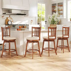 Tabourets de bar pivotants Costway 25 po (ensemble de 2) avec dossier, siège rembourré et repose-pieds