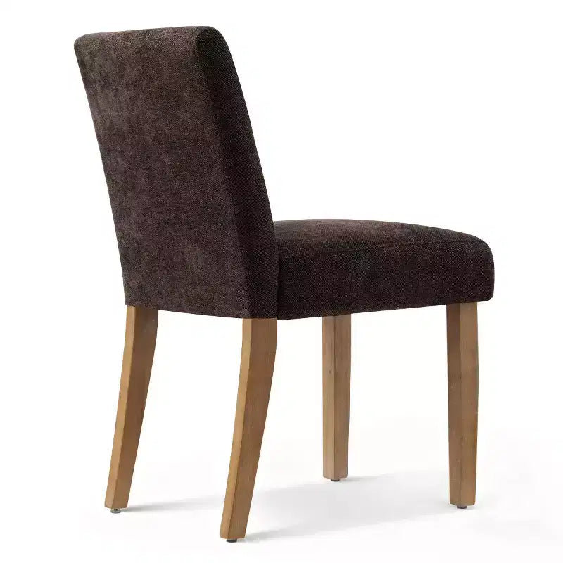 Chaises de salle à manger style ferme moderne, lot de 4, chaises d'appoint Parsons rembourrées en tissu texturé tissé avec pieds en bois massif - Panipeachy