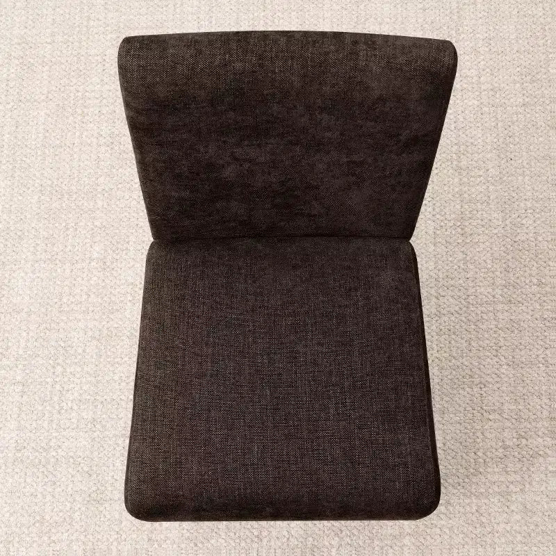 Chaises de salle à manger style ferme moderne, lot de 4, chaises d'appoint Parsons rembourrées en tissu texturé tissé avec pieds en bois massif - Panipeachy