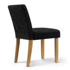 Chaises de salle à manger style ferme moderne, lot de 4, chaises d'appoint Parsons rembourrées en tissu texturé tissé avec pieds en bois massif - Panipeachy